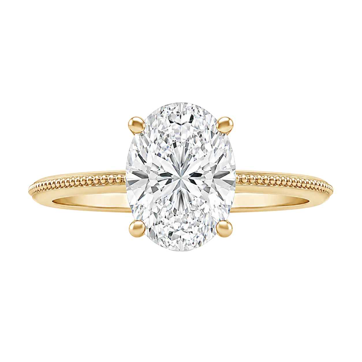 Oval Diamond Solitaire Ring