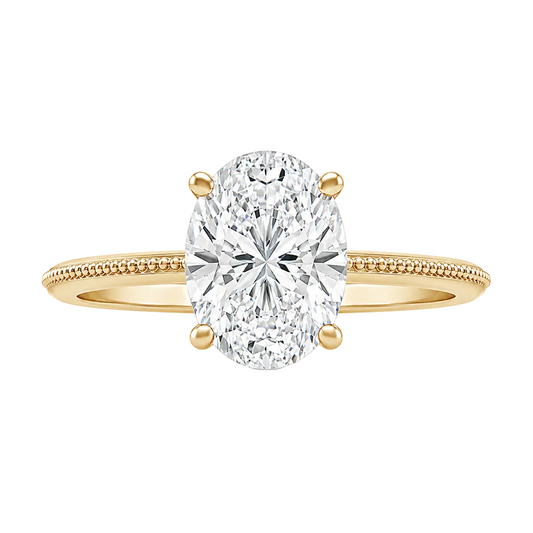 Oval Diamond Solitaire Ring