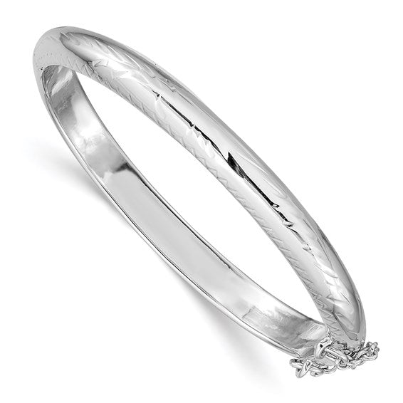 Sterling Etched Bangle