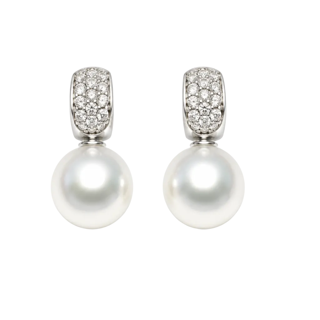 Pearl & Diamond Earrings