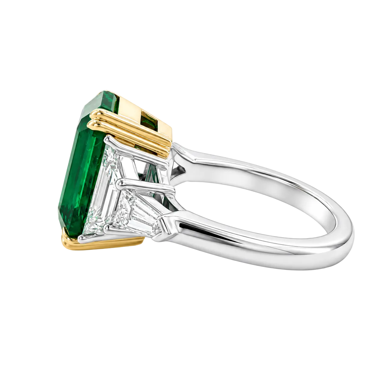 Emerald cut Emerald & Diamond Ring