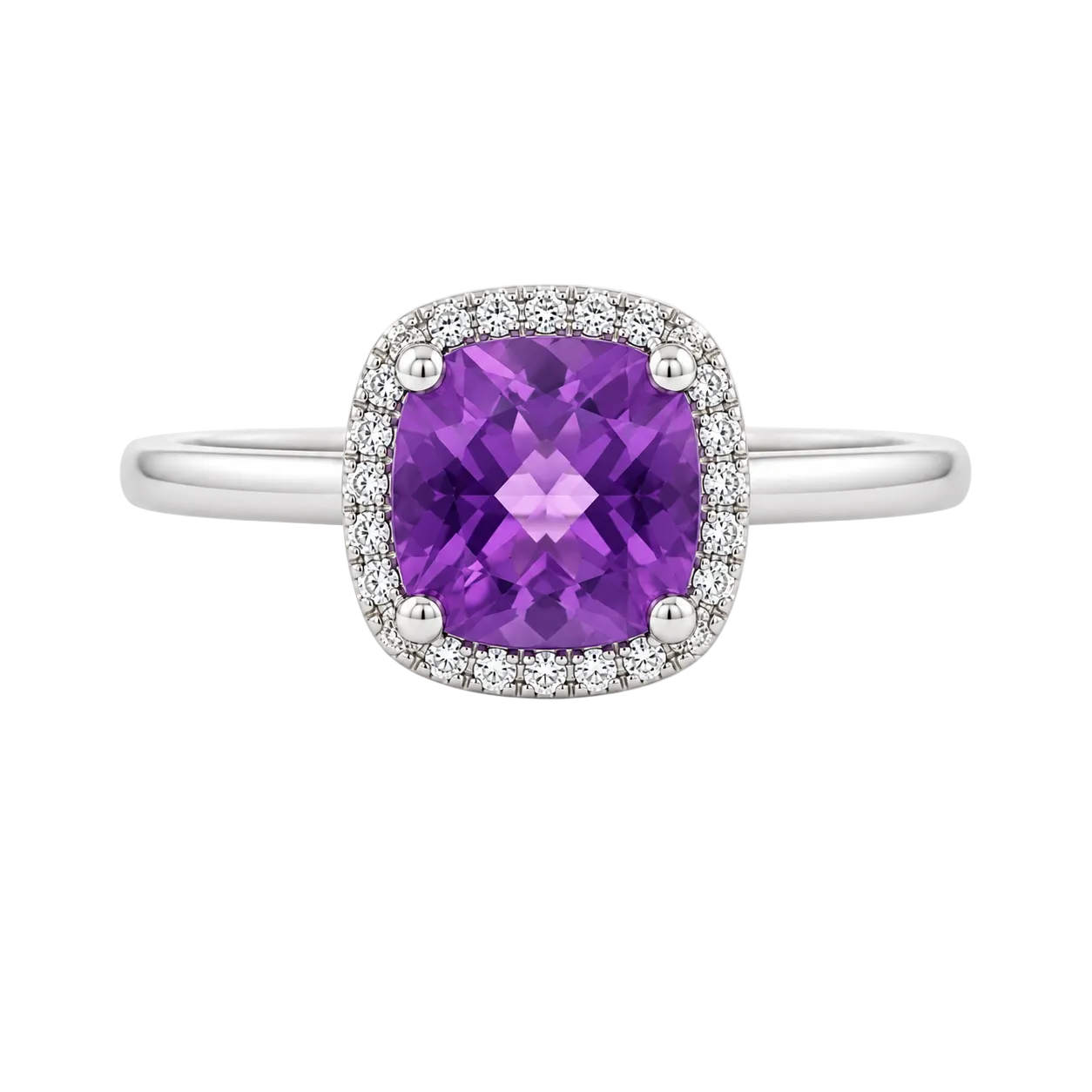 Amethyst & Diamond Ring