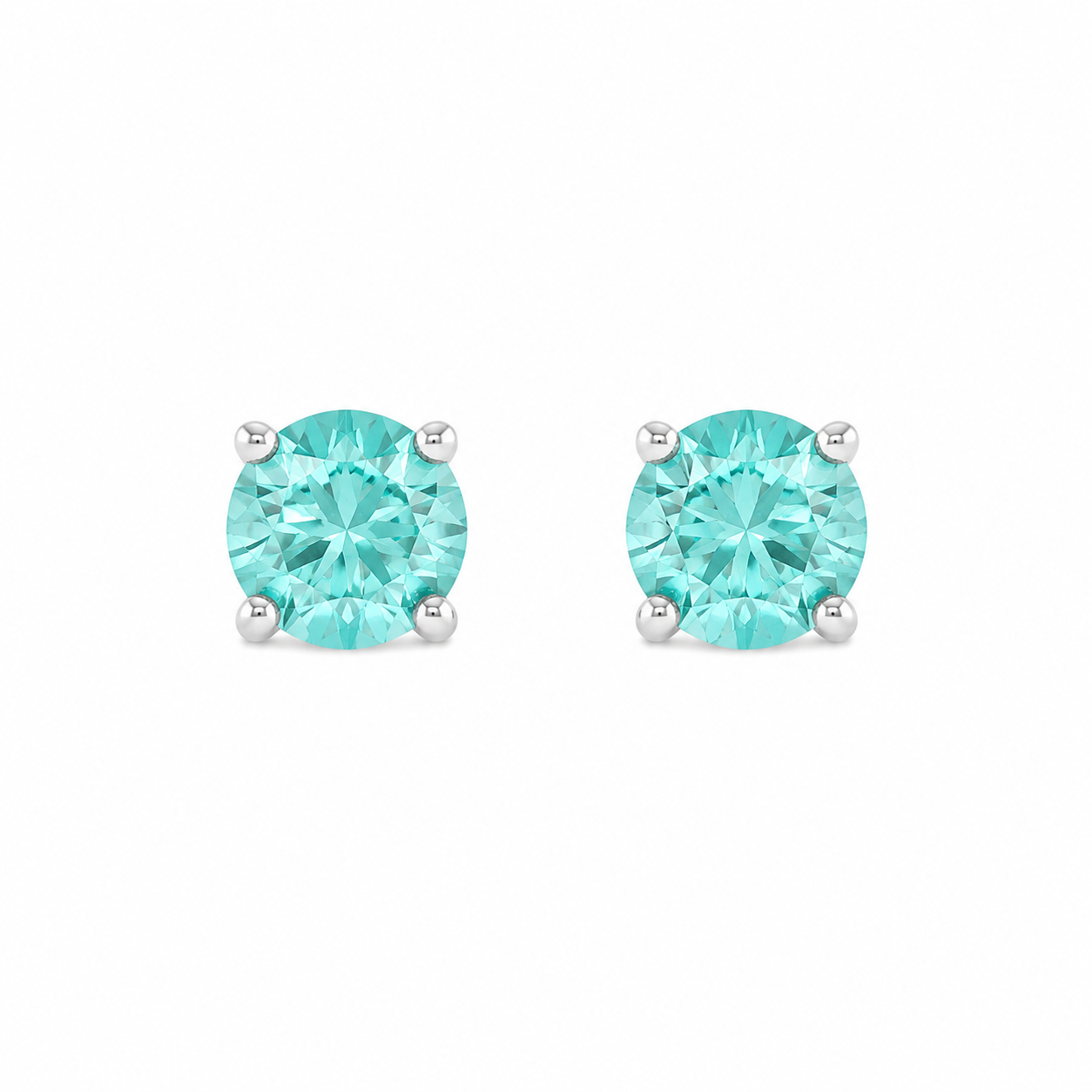 Blue Zircon Stud Earrings