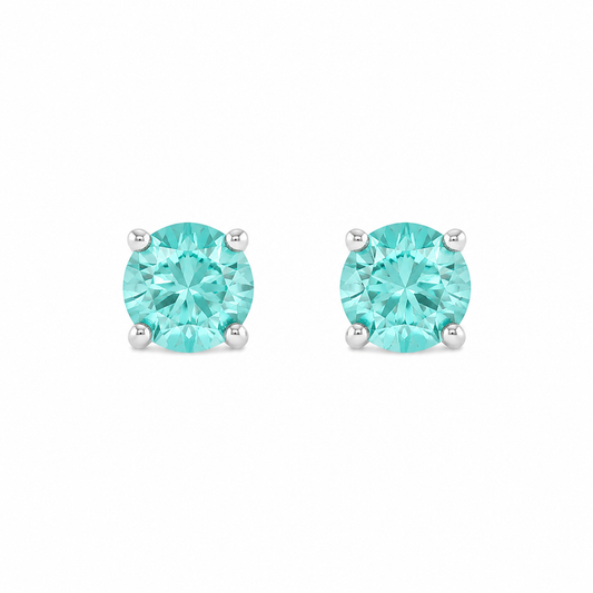 Blue Zircon Stud Earrings