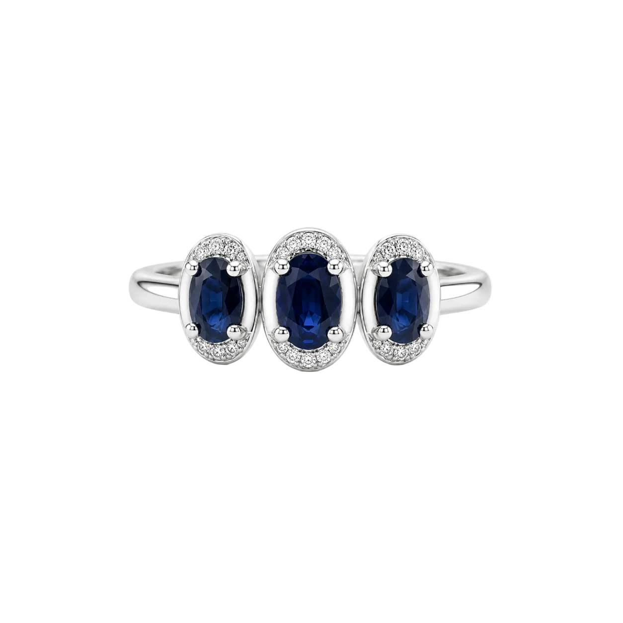 Blue Sapphire & Diamond Ring