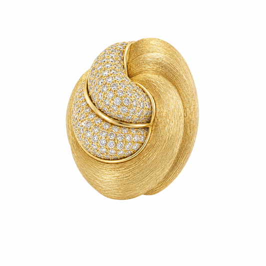 Pave Diamond Savi Swirl Ring