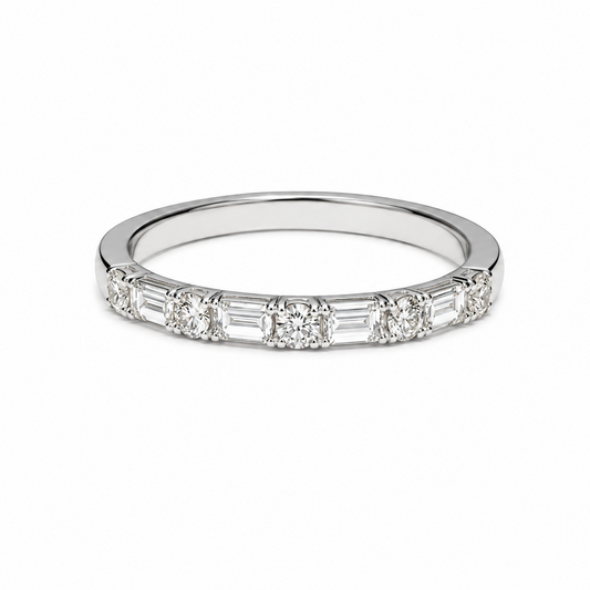 Diamond Baguette & Round Diamond Band