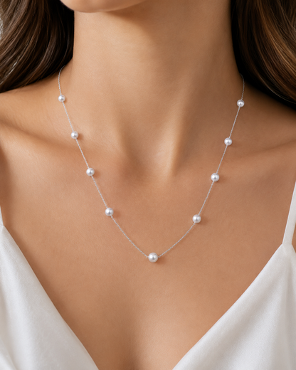 Pearl Station Necklace
