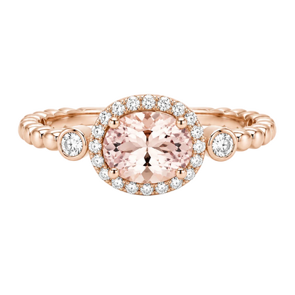 Morganite & Diamond Ring