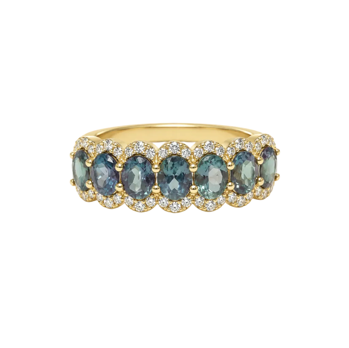 Oval Alexandrite & Diamond Ring