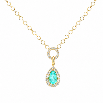 Mozambique Paraiba Tourmaline & Diamond Necklace
