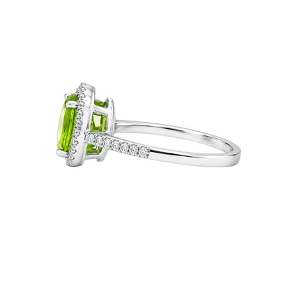 Peridot & Diamond Ring