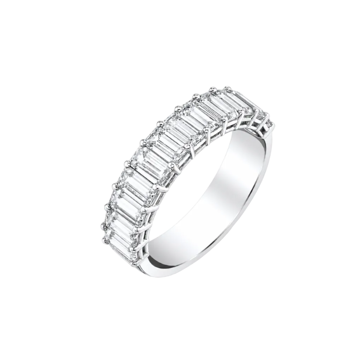 Emerald Cut Diamond Band