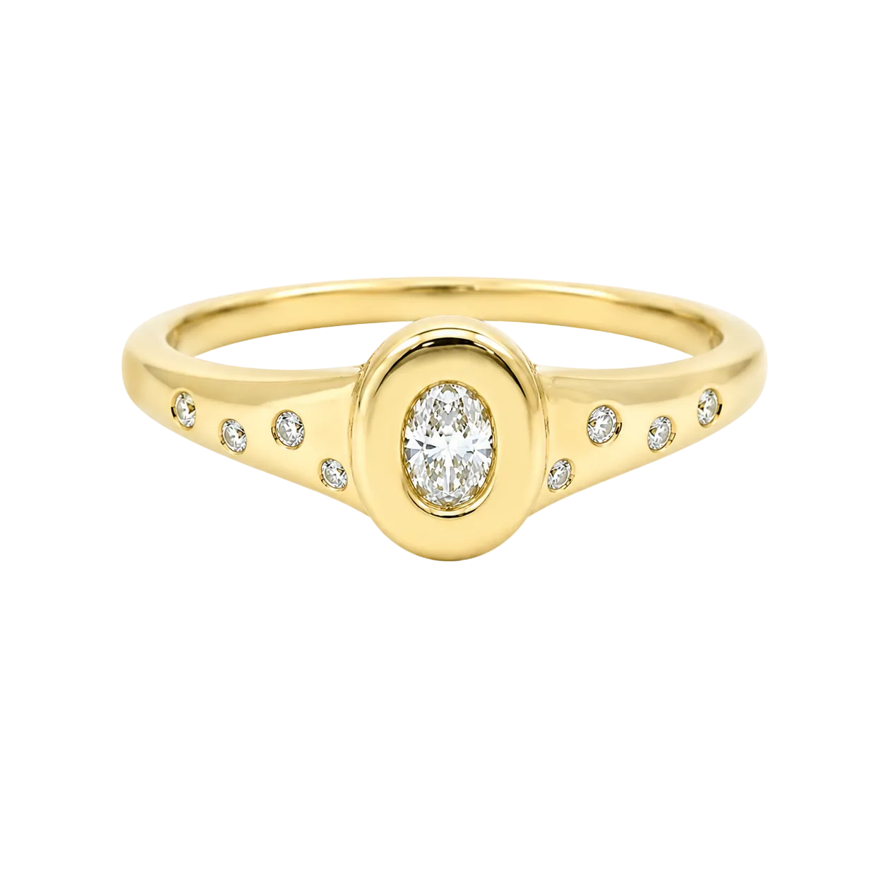 Ladies Diamond Signet Ring