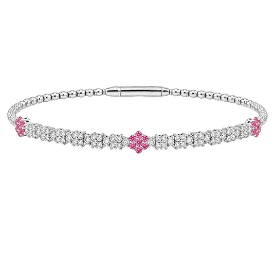 Ruby & Diamond Pickleball Bracelet