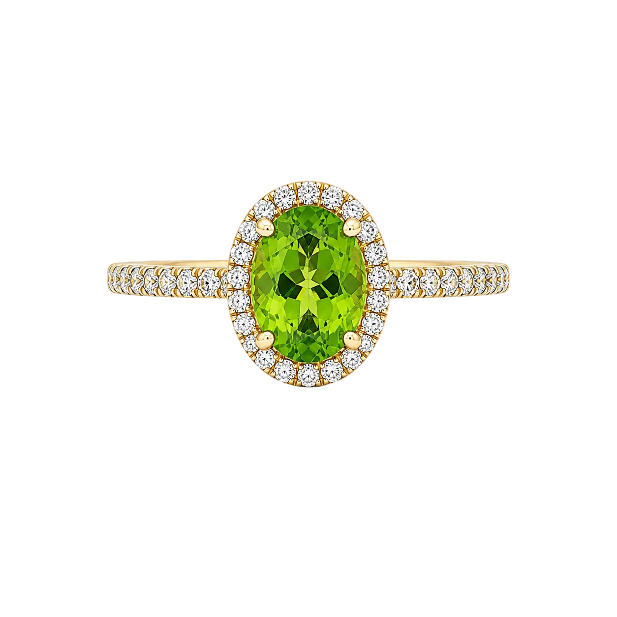 Peridot & Diamond Ring