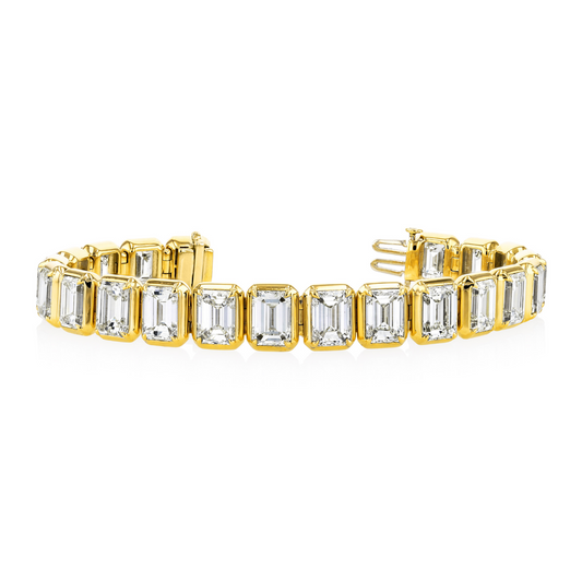 42ctw emerald cut diamond bracelet