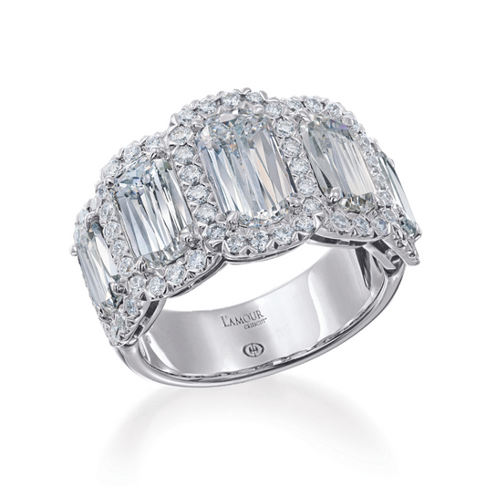 L'Amour Crisscut Diamond Band