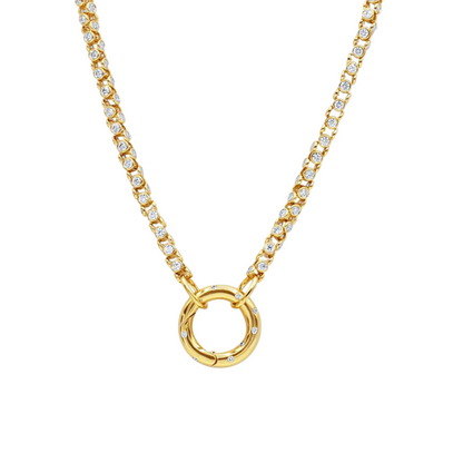 Double Sided Diamond Link Necklace