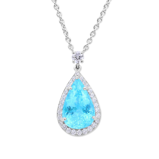 5ct Paraiba tourmaline & diamond necklace