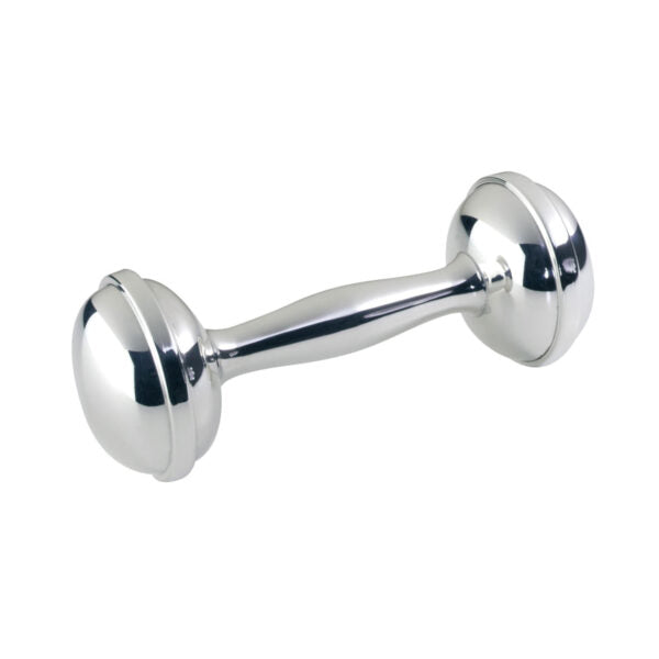 Sterling Silver Dumbbell Rattle