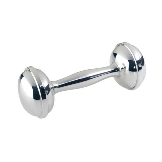 Sterling Silver Dumbbell Rattle