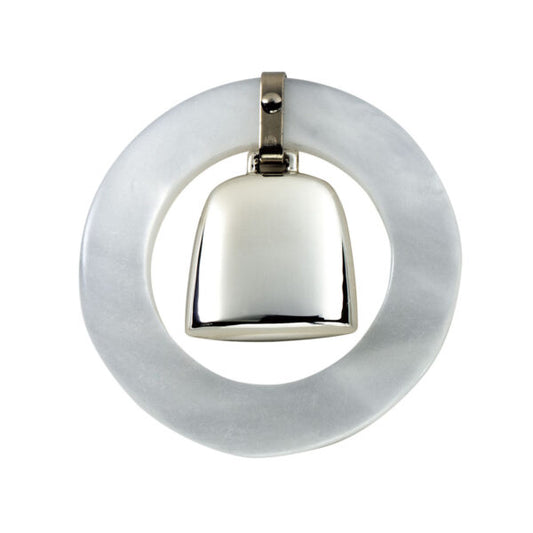 Teething Ring/Rattle - White